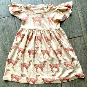 Kate Quinn Llama Flutter Sleeve Dress - Size 3t